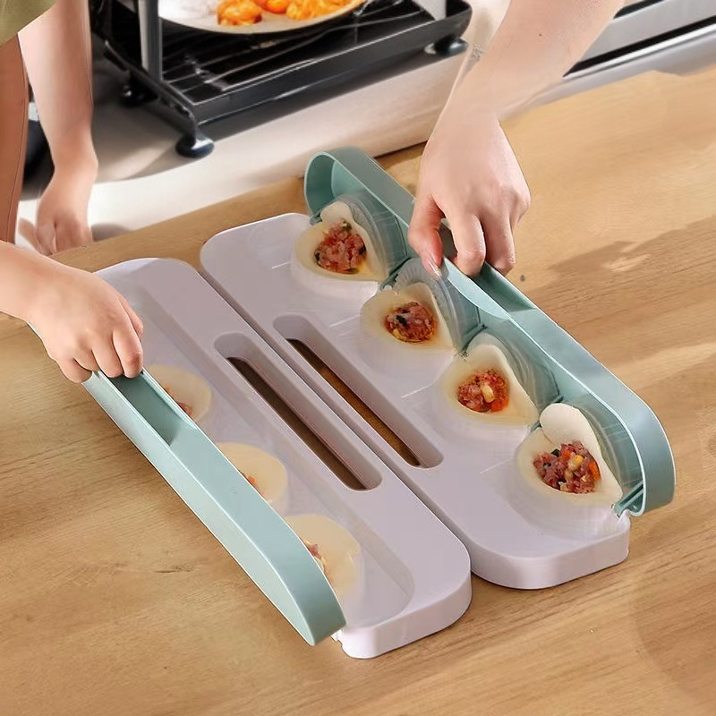 가정용 만두 빚기 신기한 식품급 소재 게으름뱅이 필수 만두 몰드 8개입