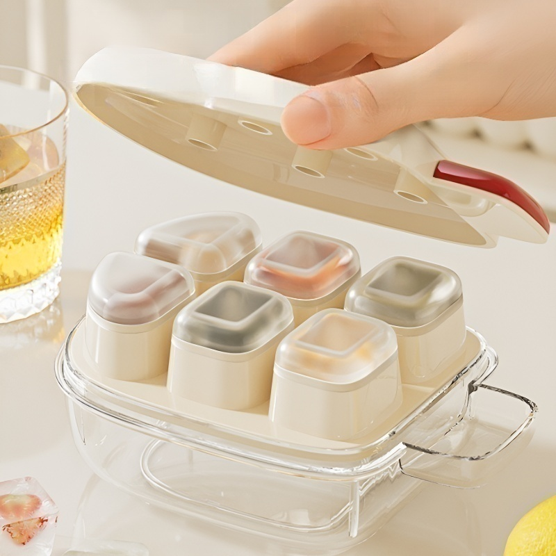 Manual Press Food Grade Ice Tray with Lid