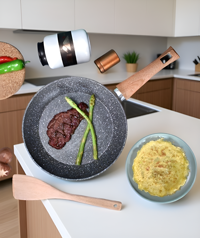 مقلاة غير لاصقة تستخدم لجميع أنواع المواقد