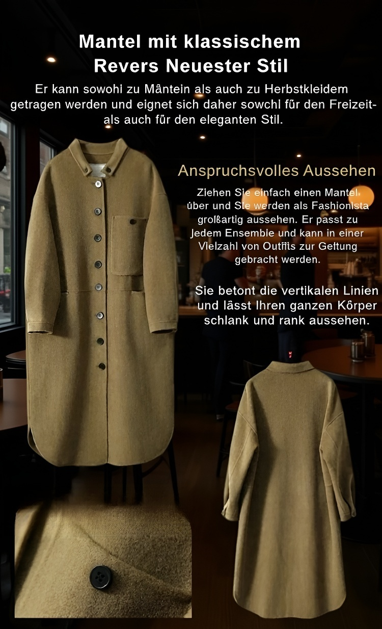 Trendige Wolljacke in temperamentvollem Stil