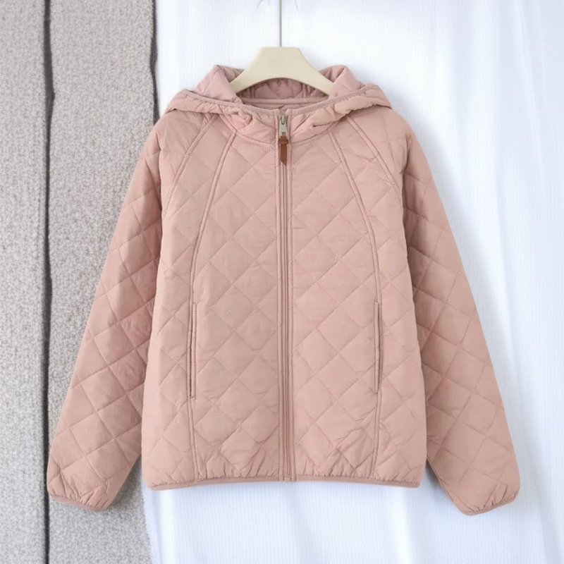 Fashionable Lightweight Winter Hooded Cotton Jacket for Women 2025 – Warm, Loose, Short Style