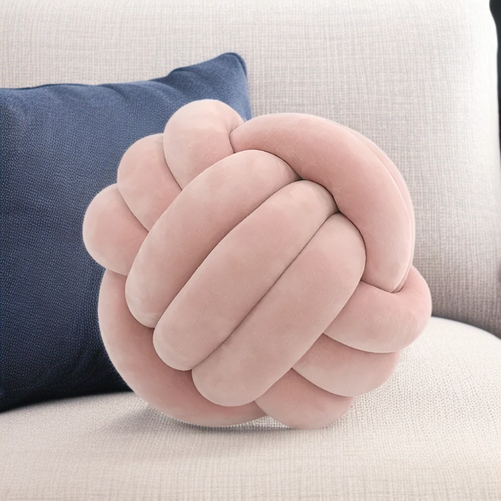 手編み北欧風変形ノットボールぬいぐるみソファークッションお昼寝枕カバー