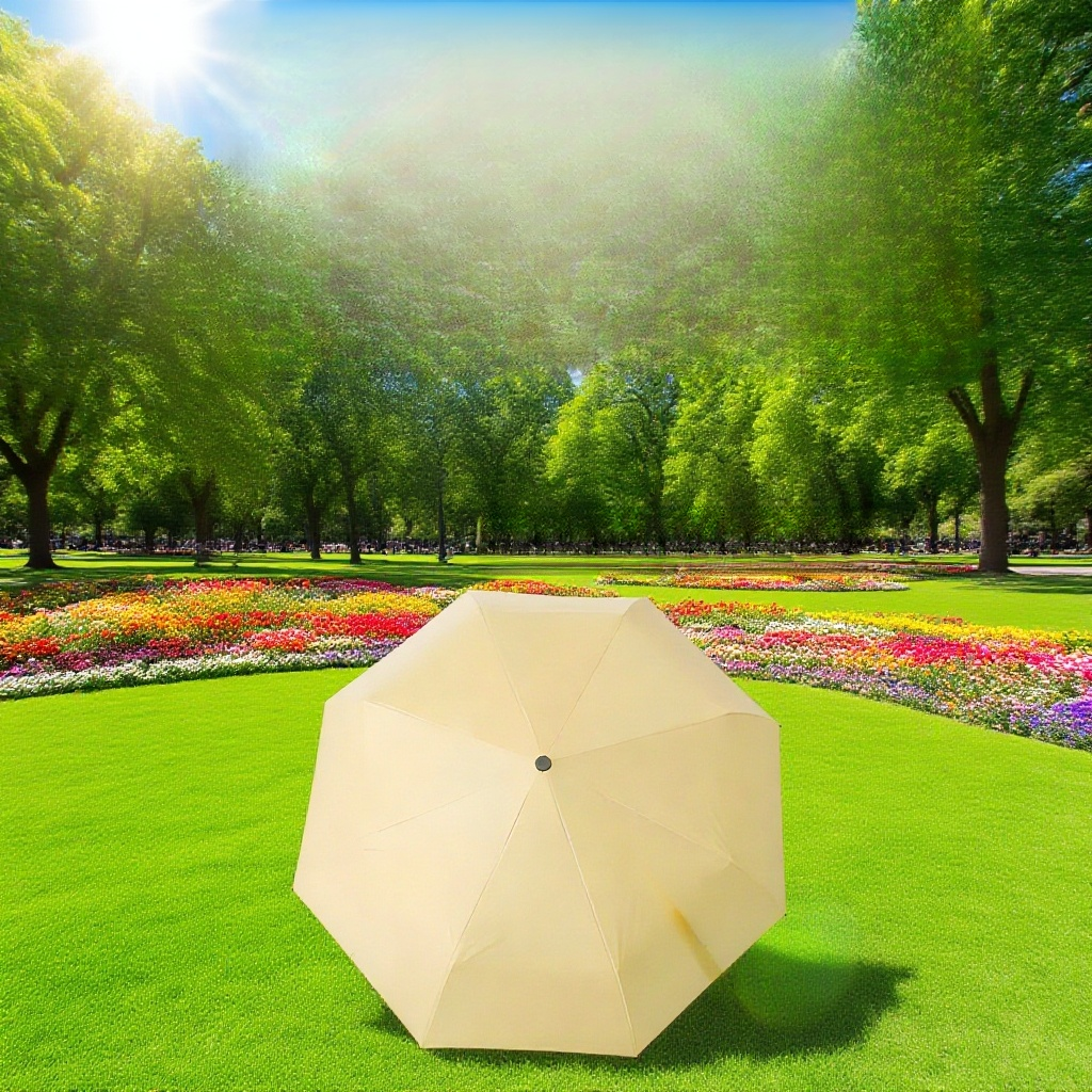 3단 접이식 수동 손잡이 우산