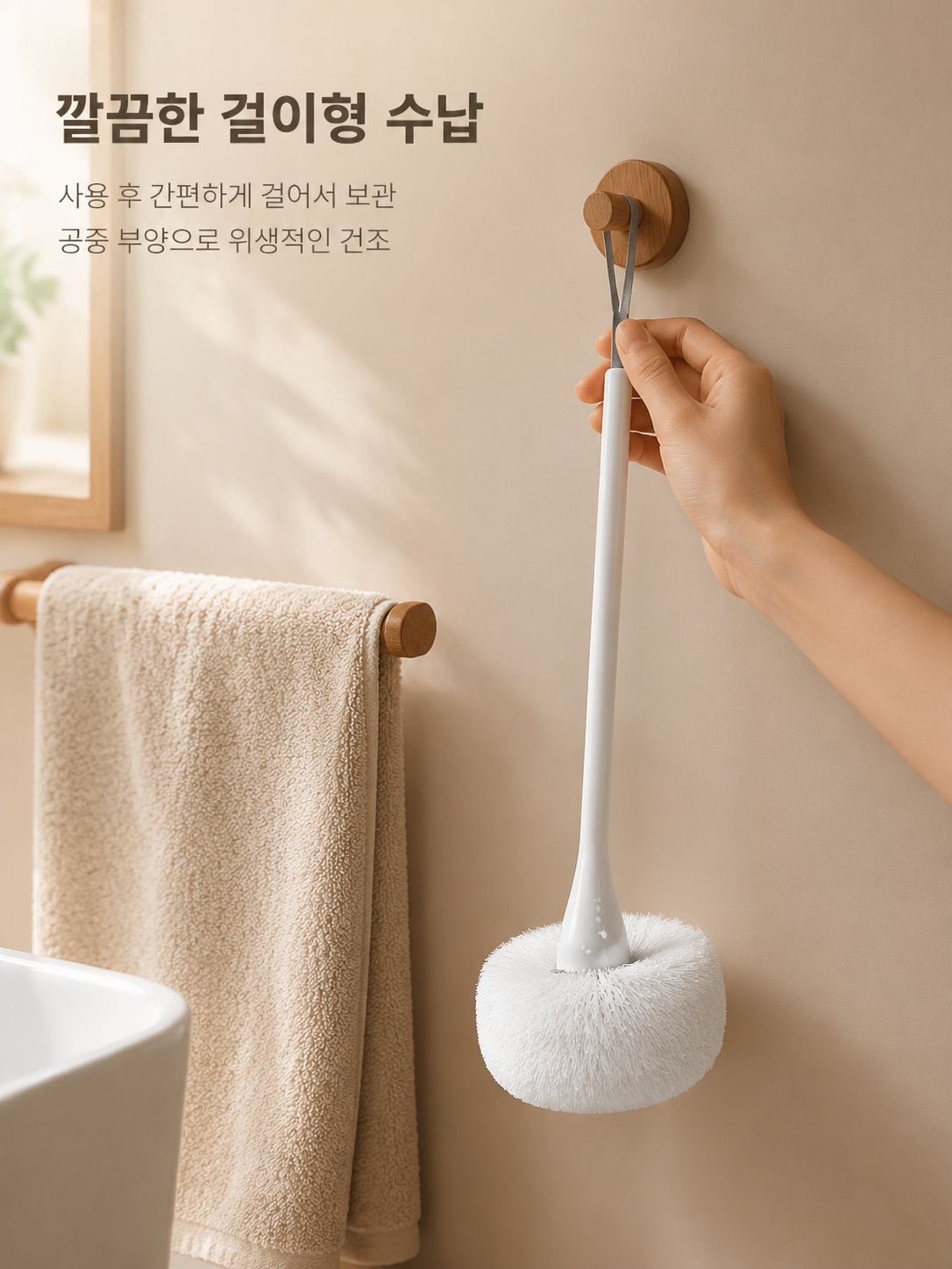 컴팩트한 사이즈의 욕실 구름 청소 브러쉬