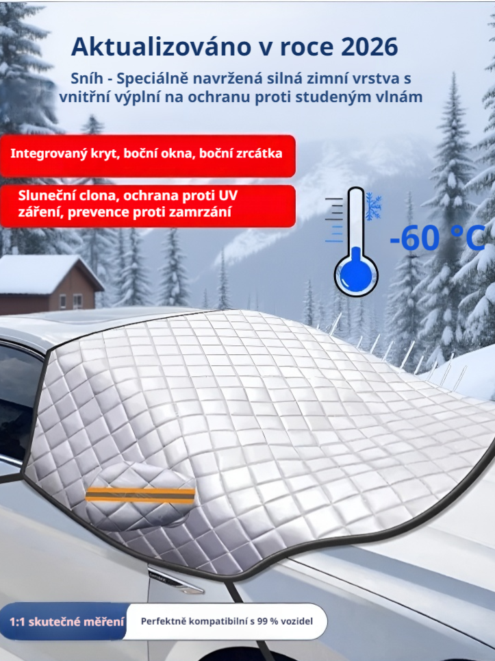 Auto kryt proti námraze, sněhu a slunci