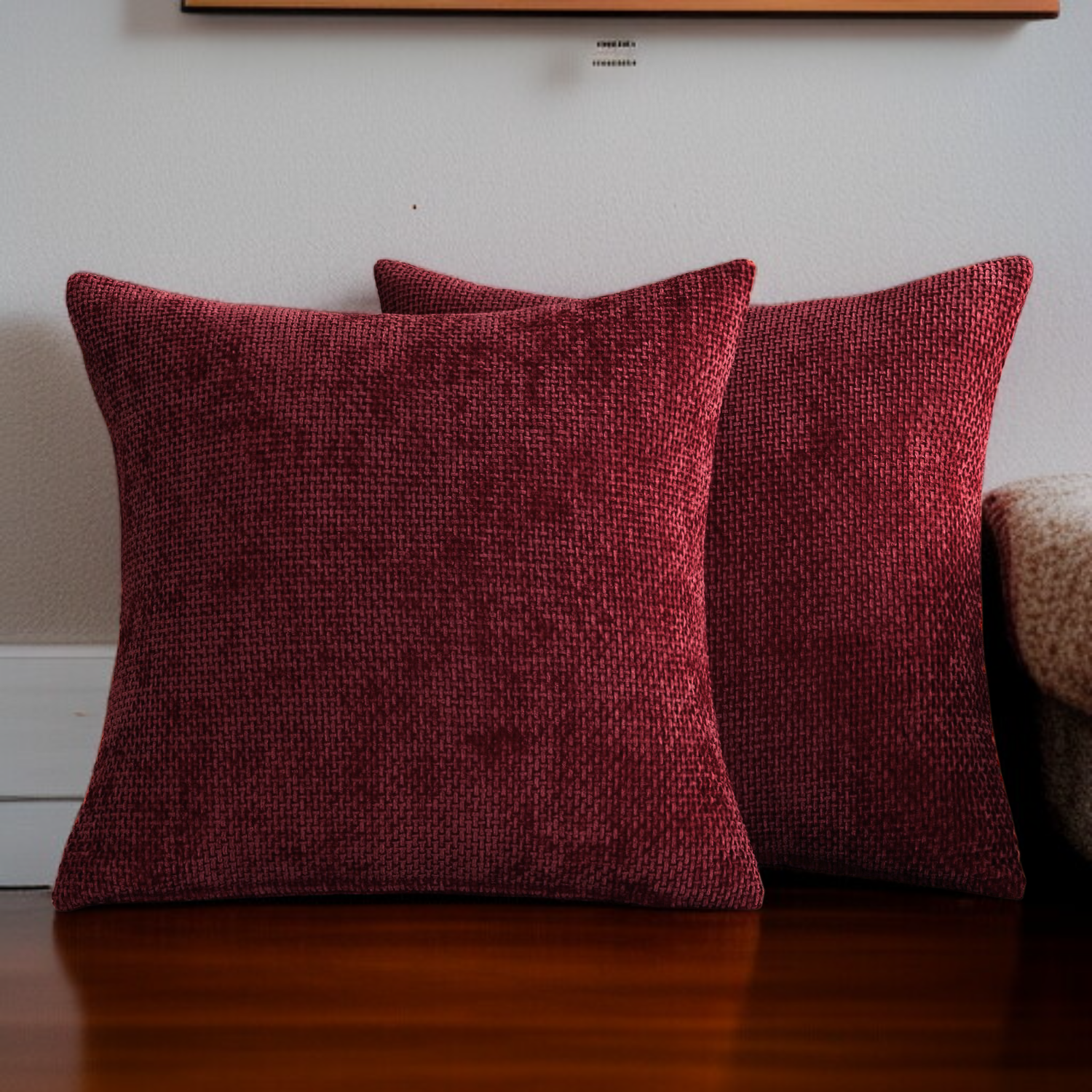 粗針雪尼爾抱枕套