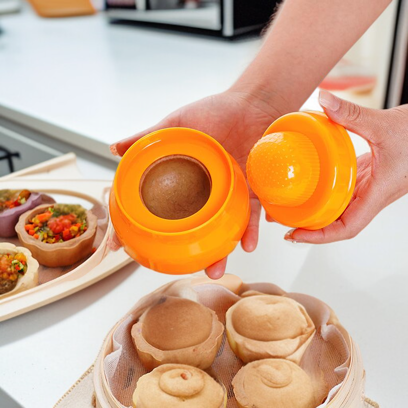 قالب يدوي لصنع خبز البخار، قالب منزلي بنقوش للخبز على البخار