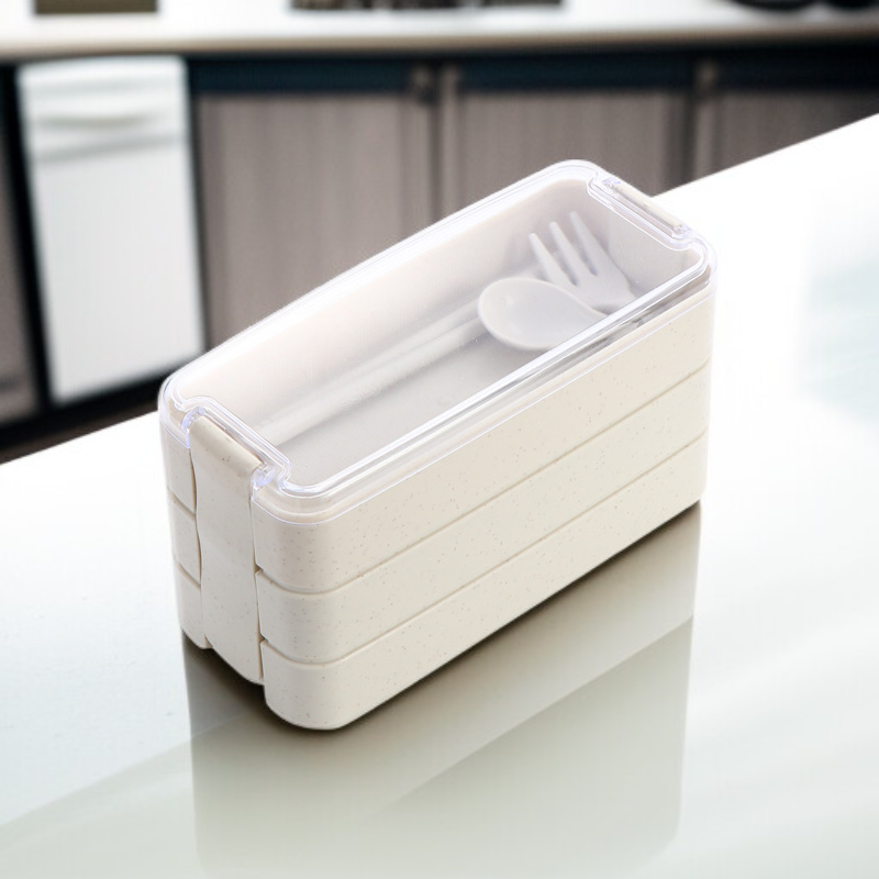 삼단 밀짚 소재 신선 보관함