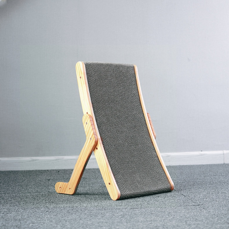 Three in one vertical deformable cat scratching board bed