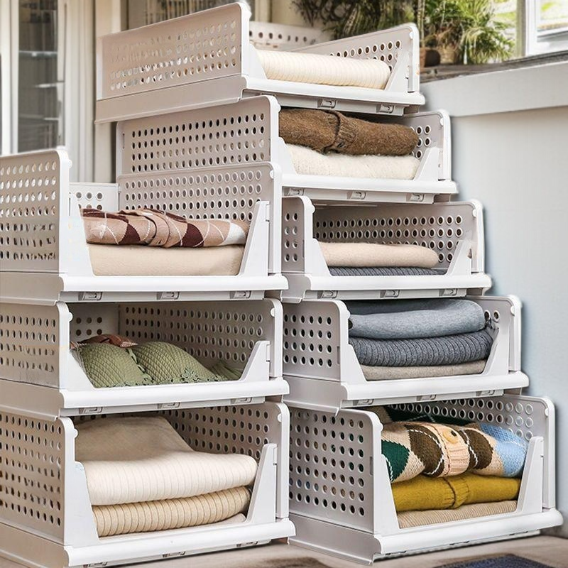 수납 선반과 함께 사용하는 의류 수납함