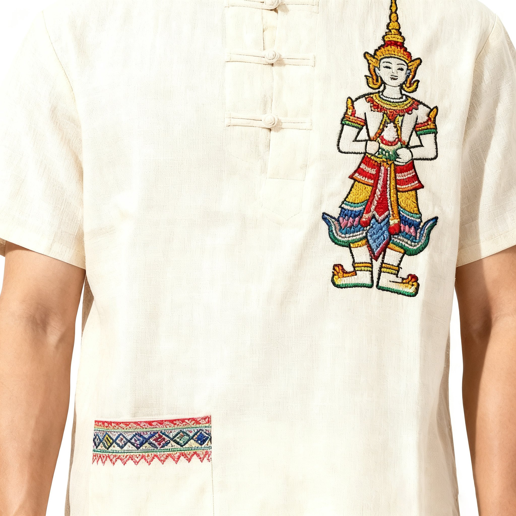 เสื้อยืดลายปักพระพุทธรูป
