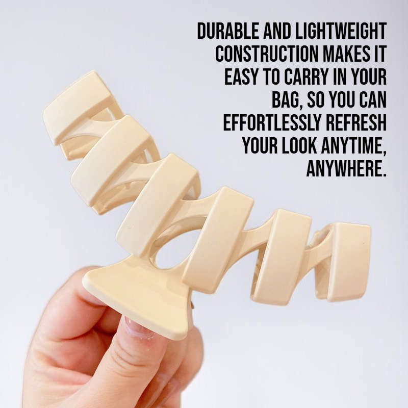 Side view of frosted hair clip for women