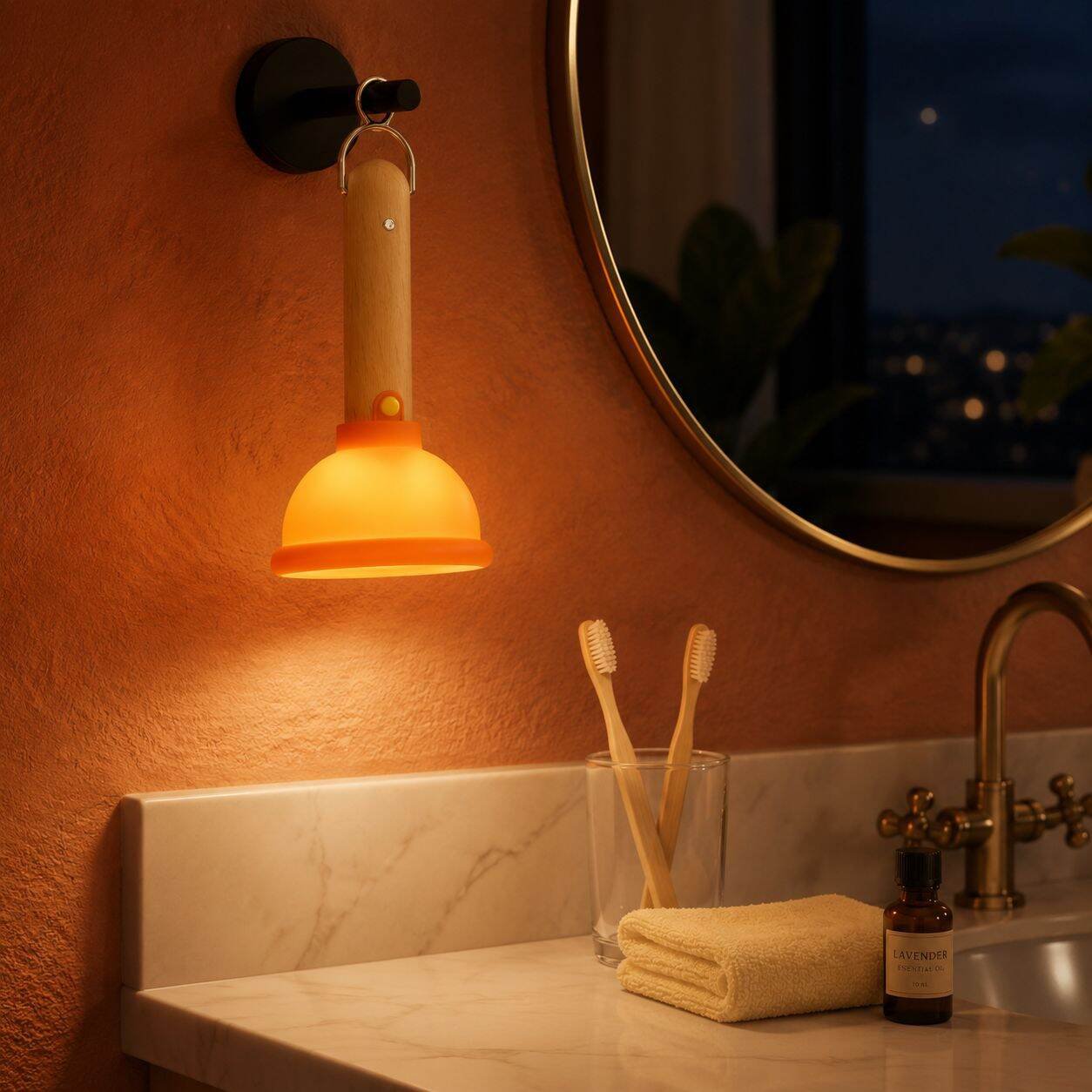 Luz nocturna recargable para inodoro