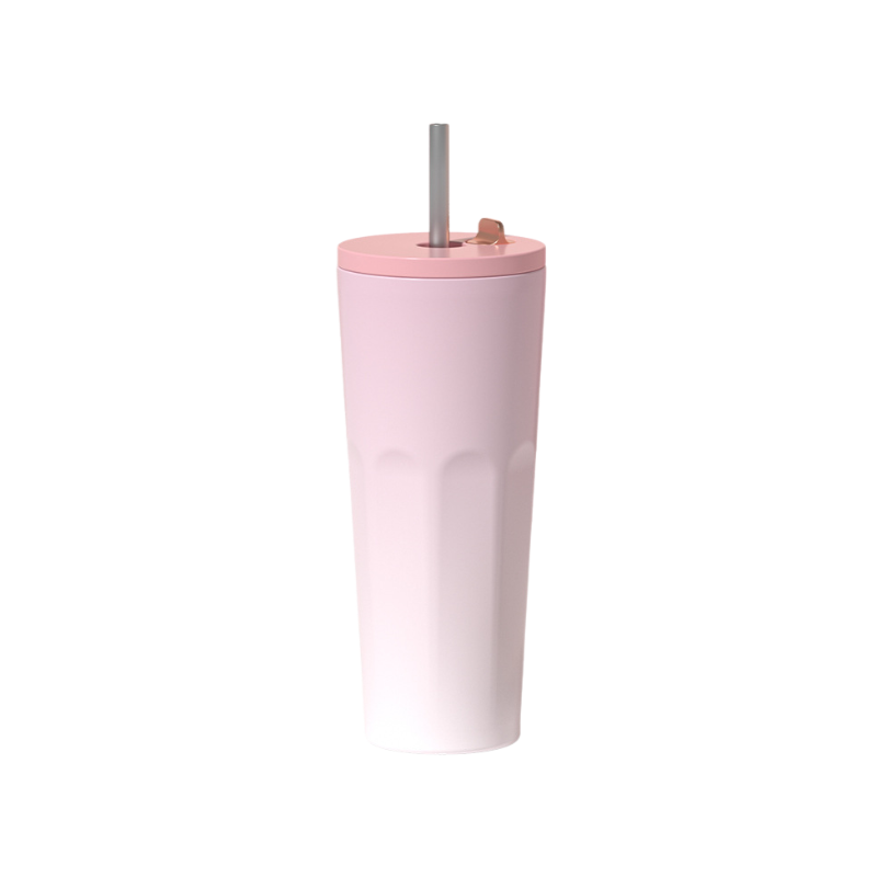 Portable insulated straw cup
