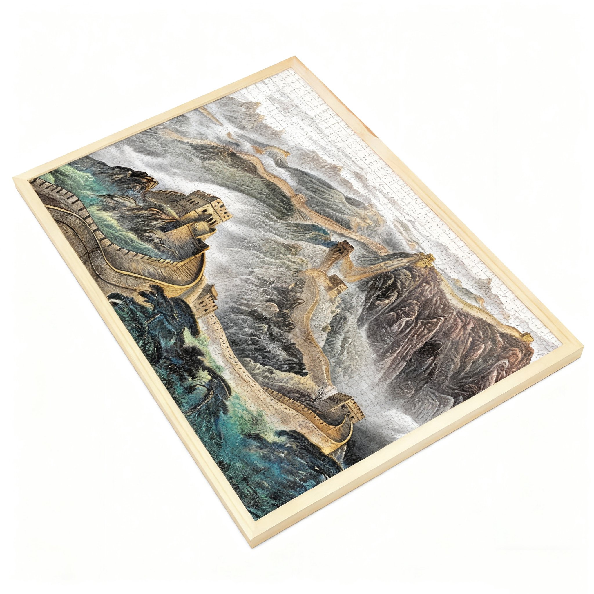 Puzzle dílky s národními čínskými vzory