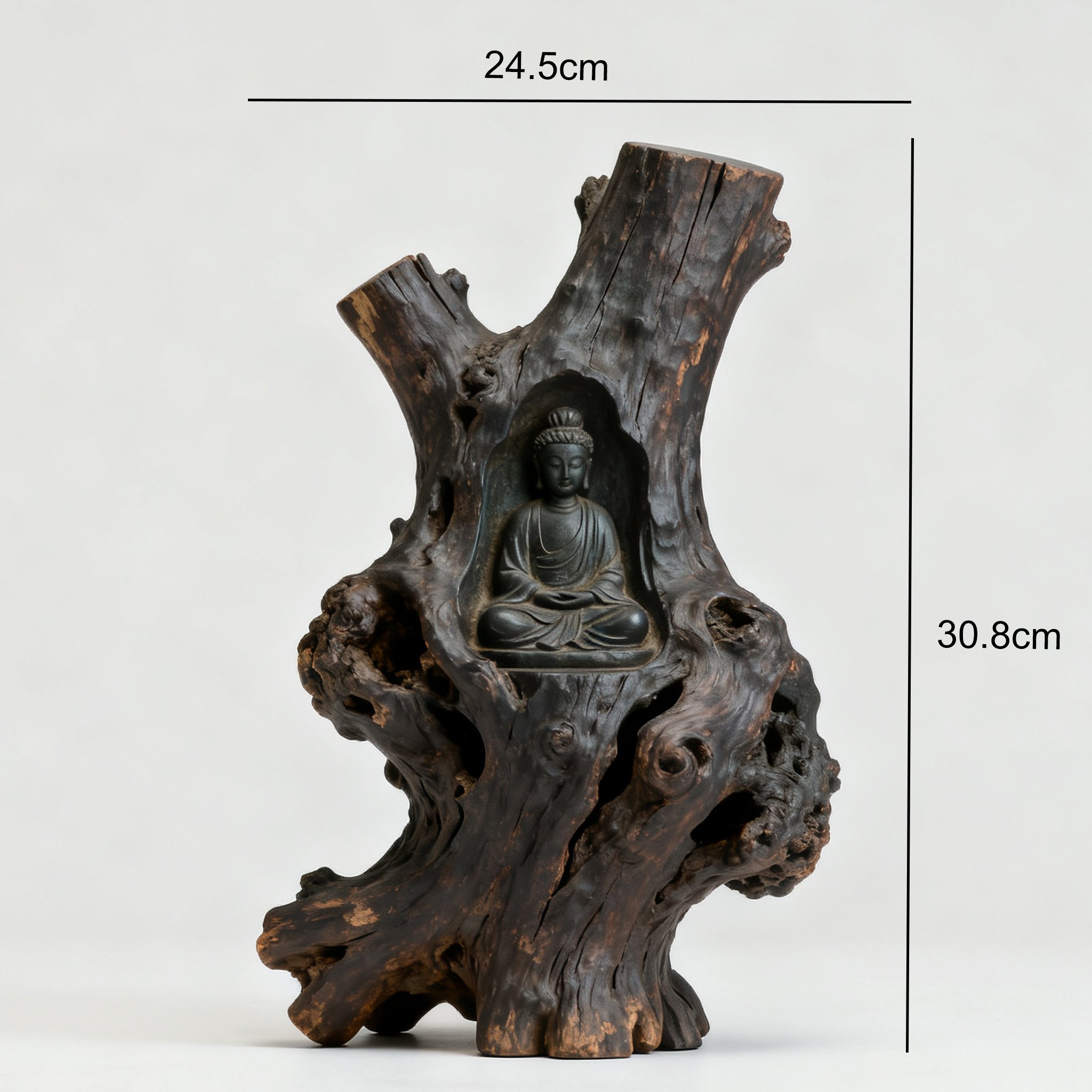 พระพุทธรูปไม้ธรรมชาติสำหรับตกแต่งบ้านสไตล์เซน