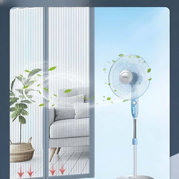 모기 방지 금강망 자석 커튼 클로즈업