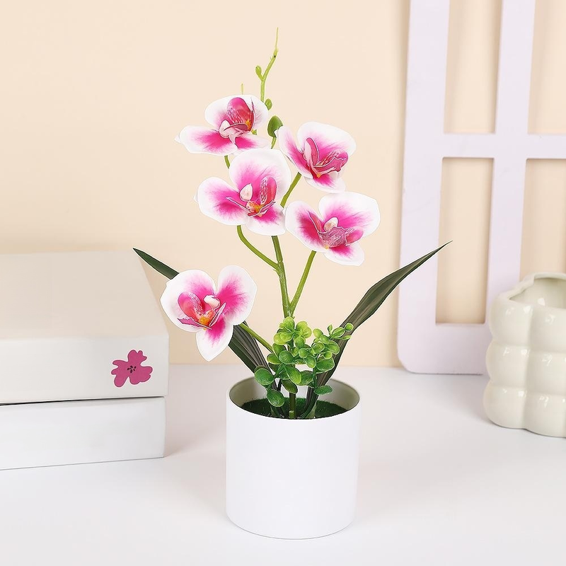 蝶蘭人工鉢植え装飾品 家庭・オフィス用デスクフェイク植物