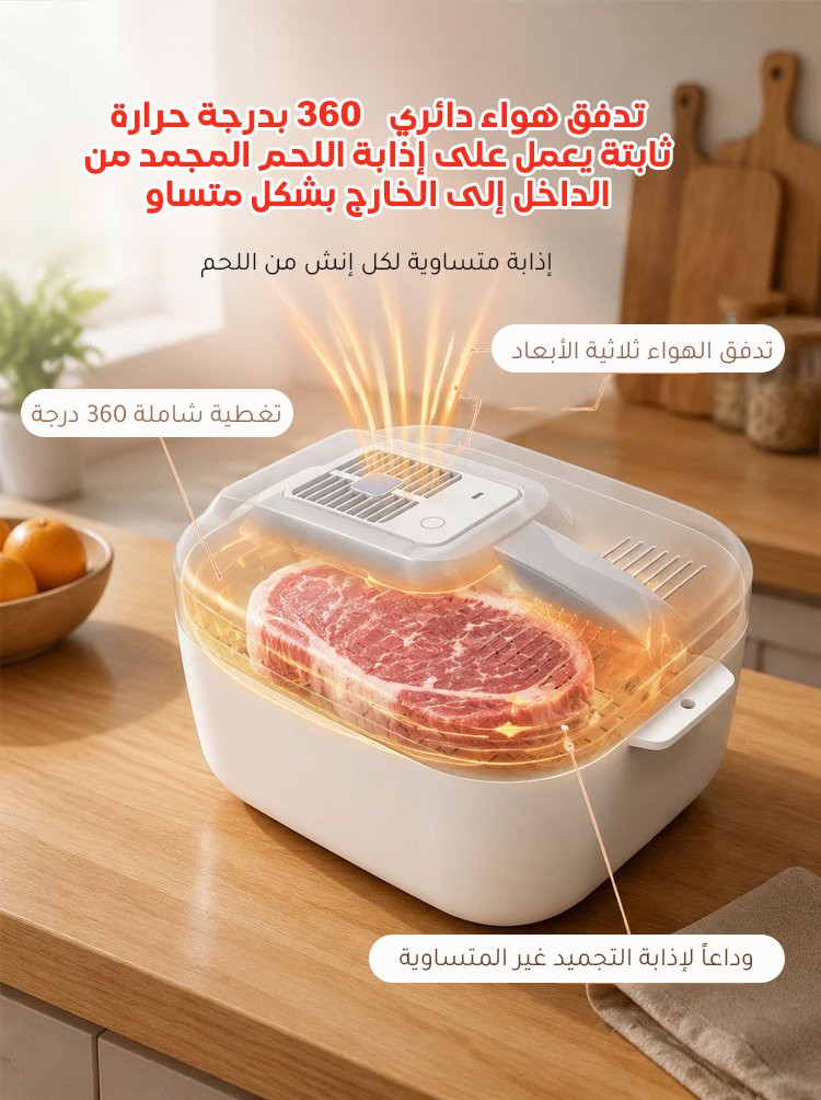 جهاز إذابة اللحم المجمد بسرعة فائقة وحرارة ثابتة 4 في 1 