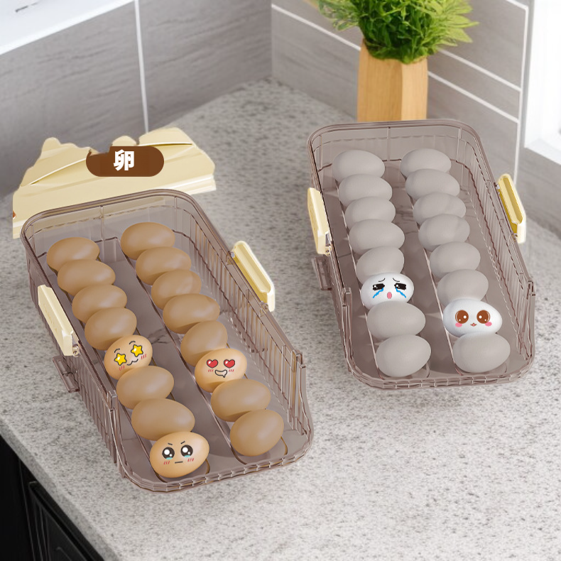 Kuchenny pojemnik na jajka do lodówki, obrotowy stojak na jajka
