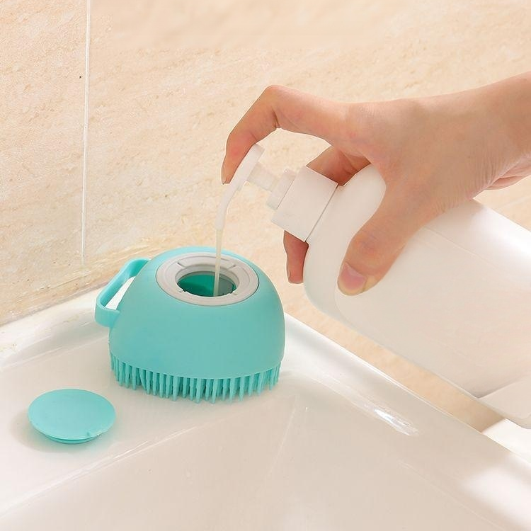 寵物洗澡矽膠刷按摩清潔