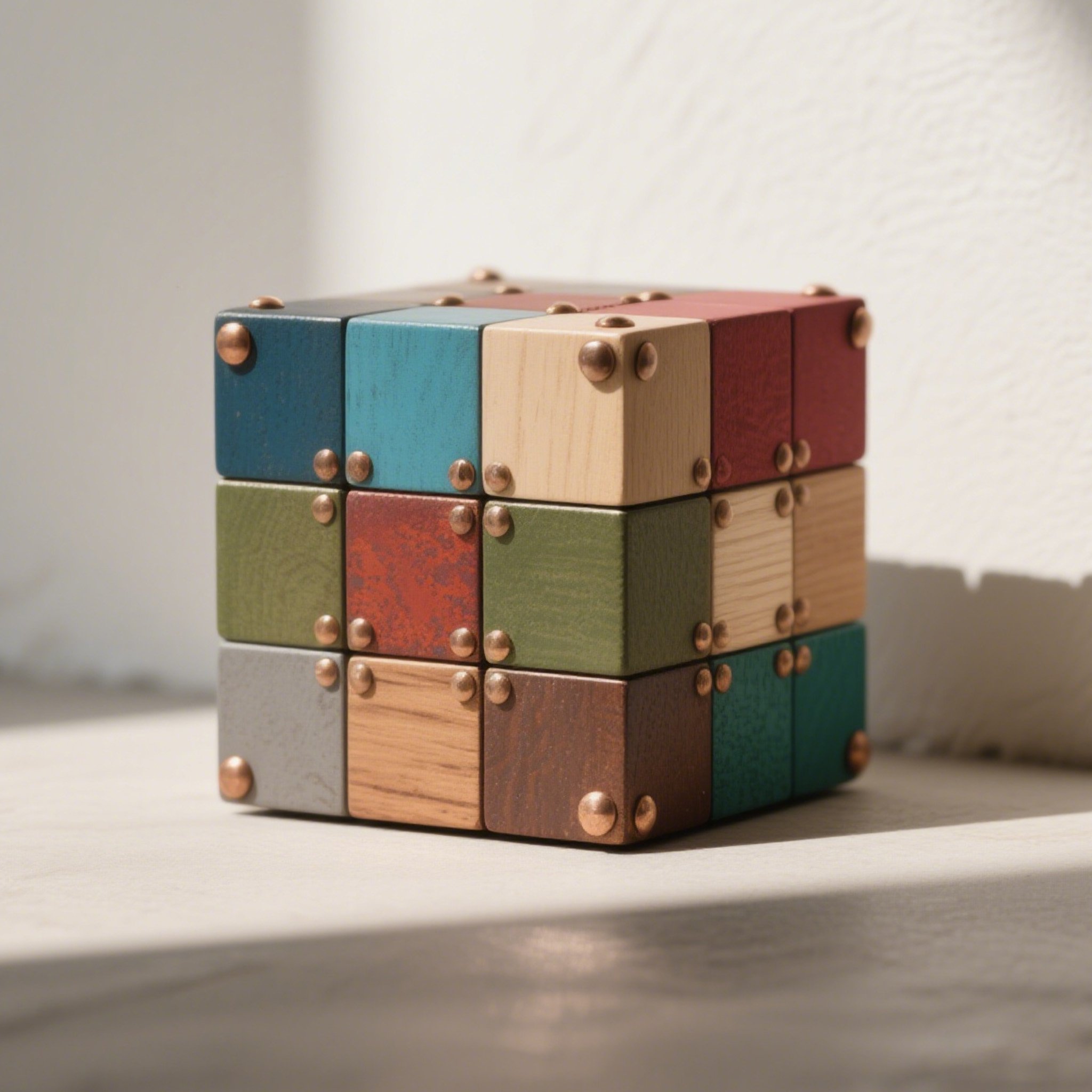 เด็กเล่นของเล่นไม้ลูกบาศก์ (แพ็ค 4 ชิ้น)