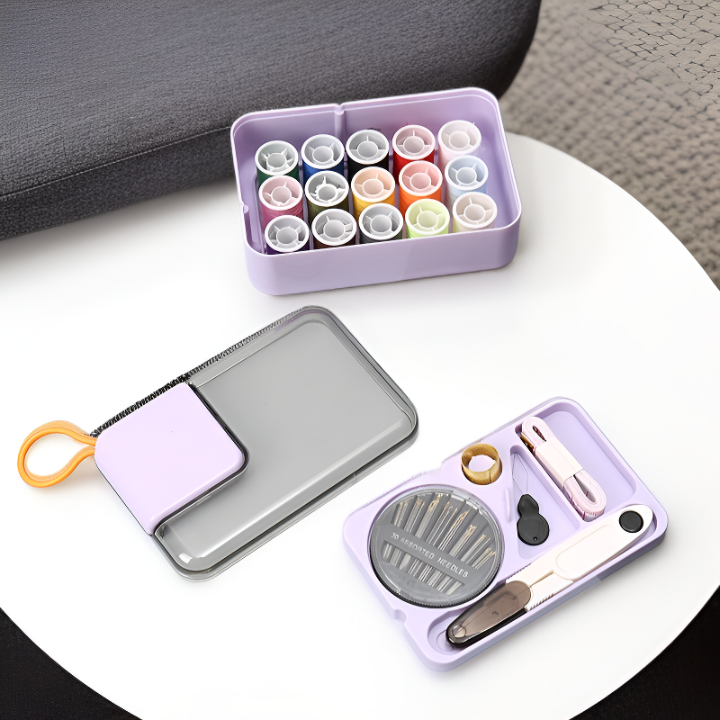 雙層設計 附磁性收納盒 含15色縫紉線