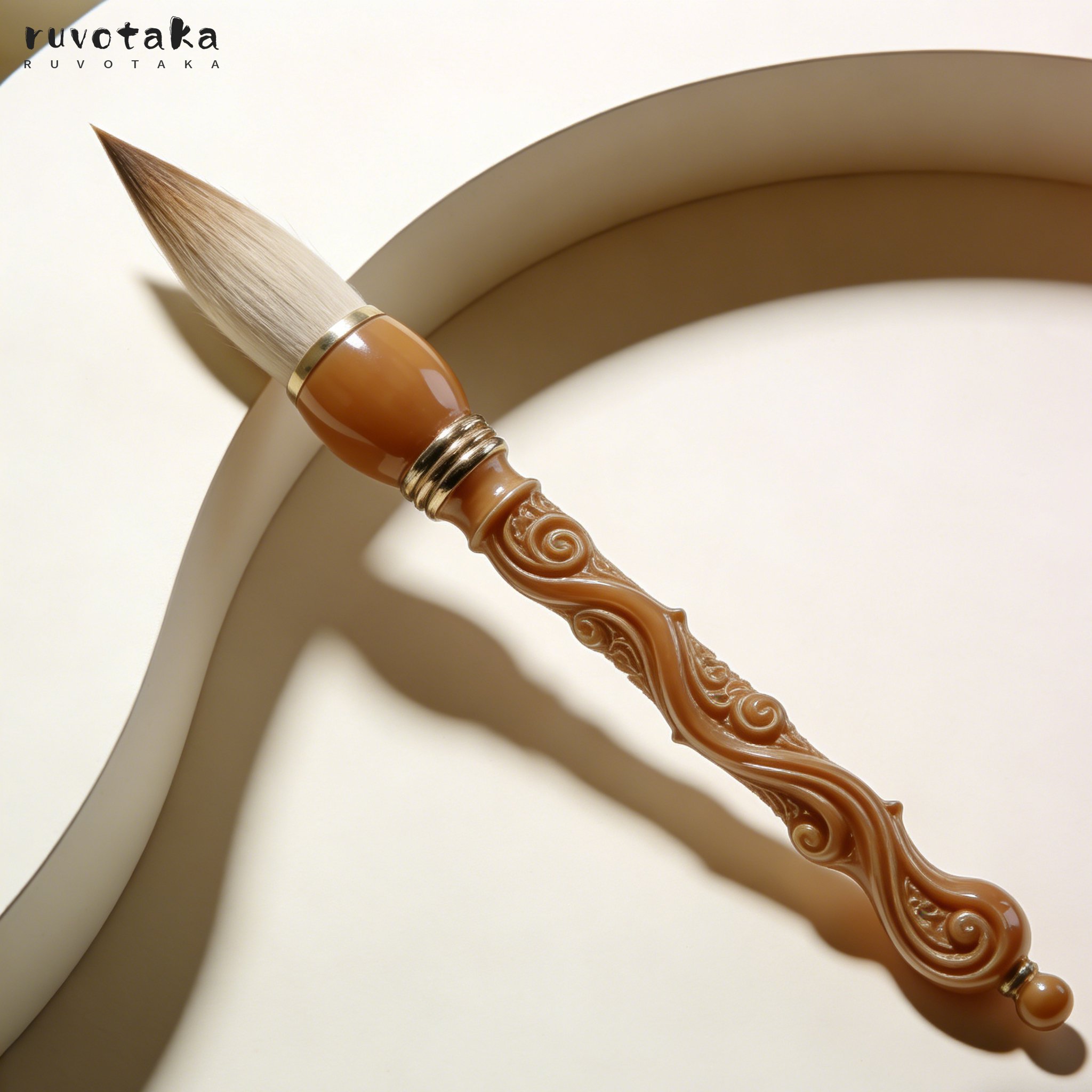 พู่กันจีนด้ามไม้คุณภาพสูง