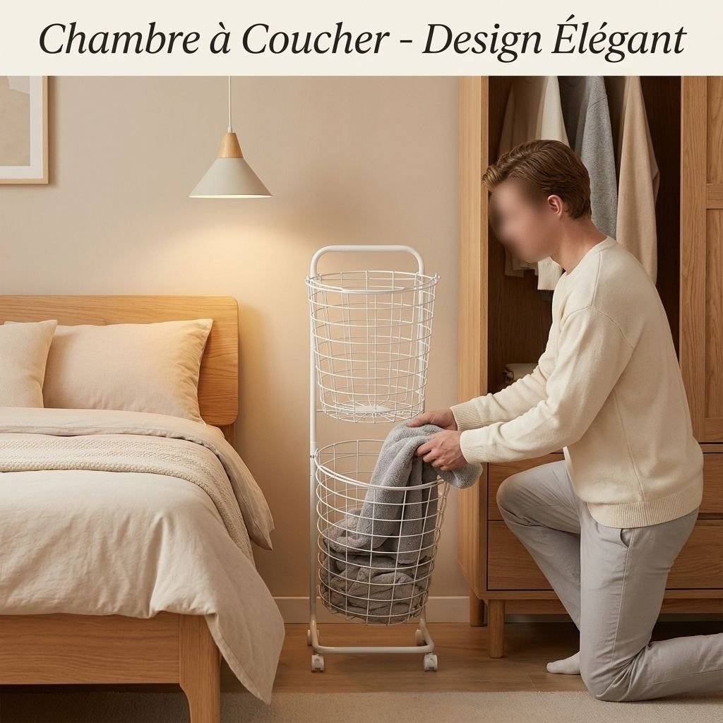 Panier à linge portable