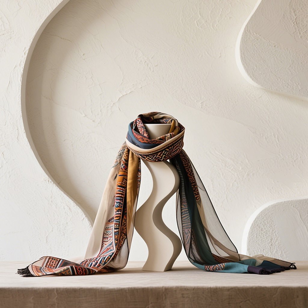 고급 실크 머플러 