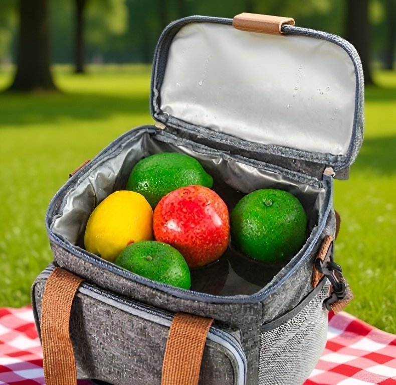 스타일리시한 크로스바디 런치백 착용 예시