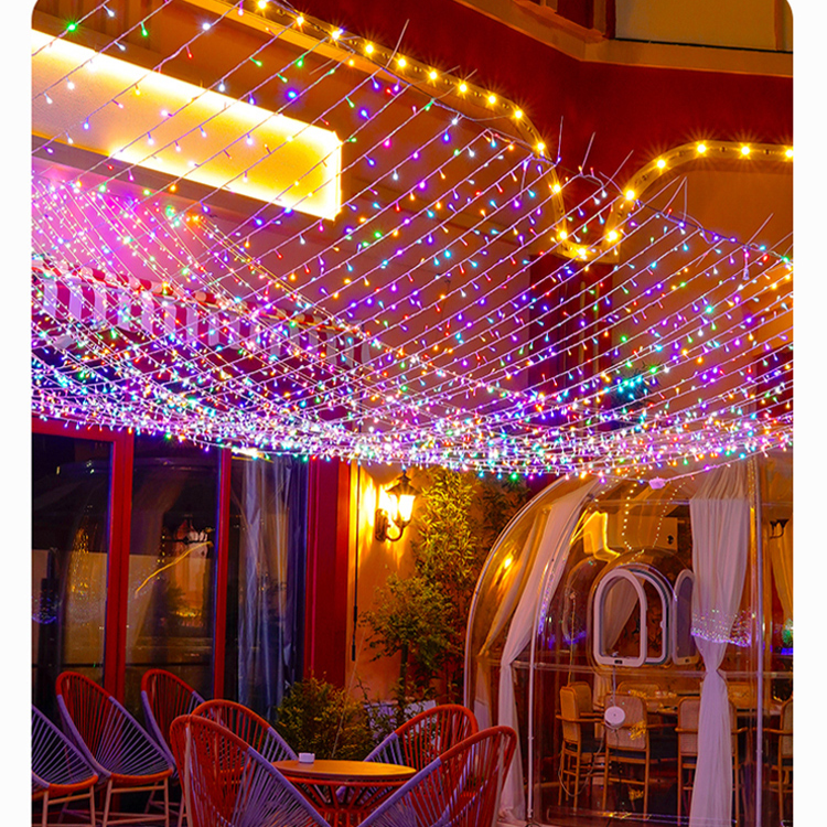  Cadena de luces solares impermeables para decoración, brillo mejorado