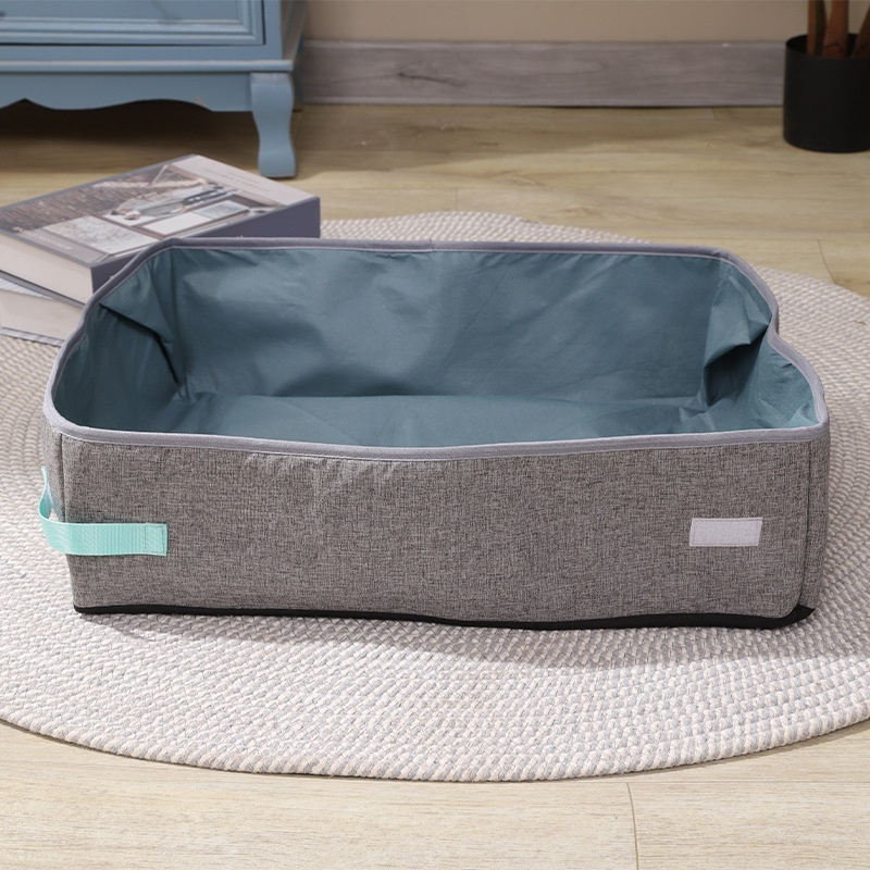 Foldable waterproof cat litter box
