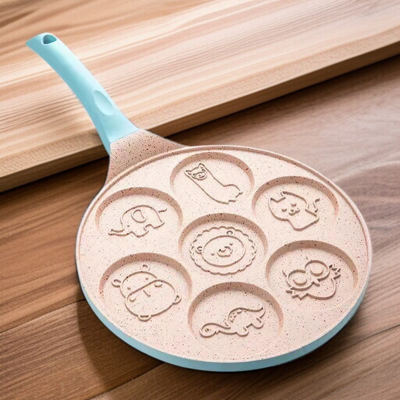 Cartoon Seven-hole Frying Pan Baby Food Non-stick Pan