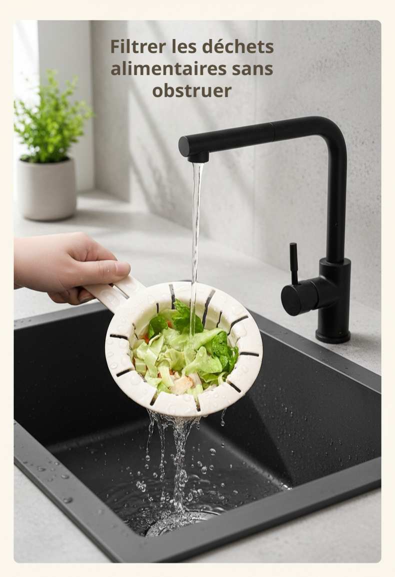 Filtre à déchets pratique et décoratif cuisine