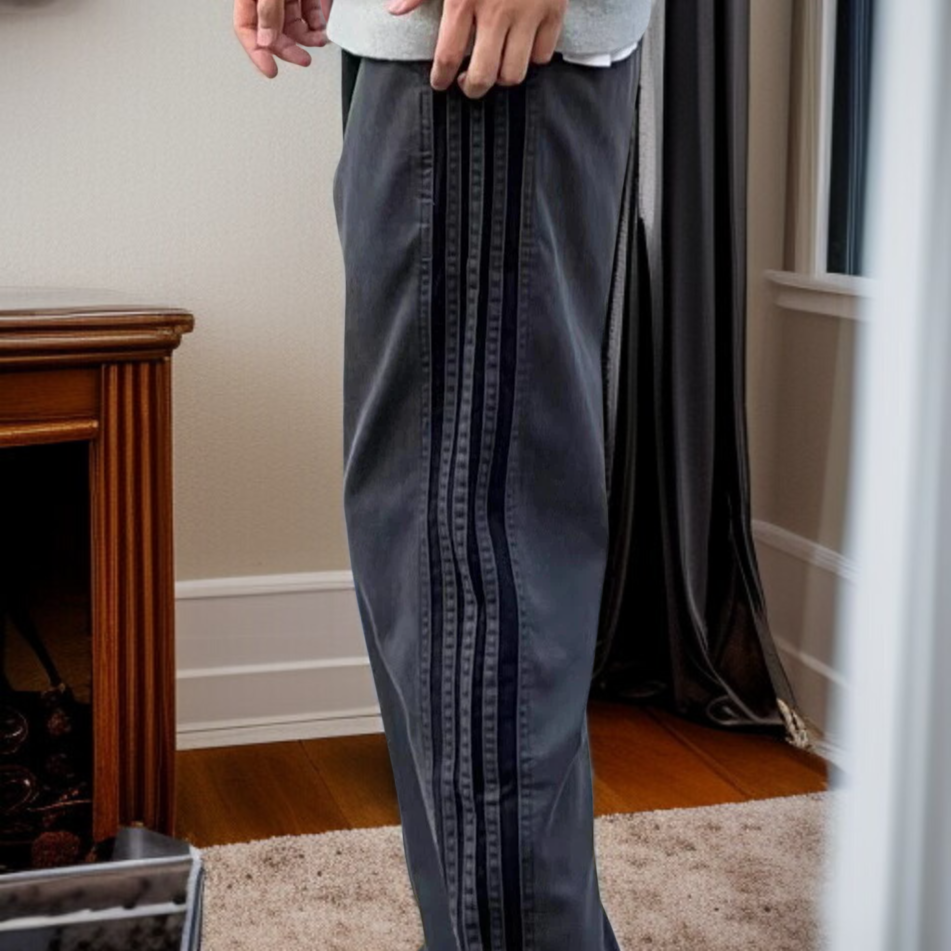 남자 와이드 하이 스트레이트 팬츠 카고 팬츠 캐주얼 팬츠 삼봉 스트레이트 팬츠