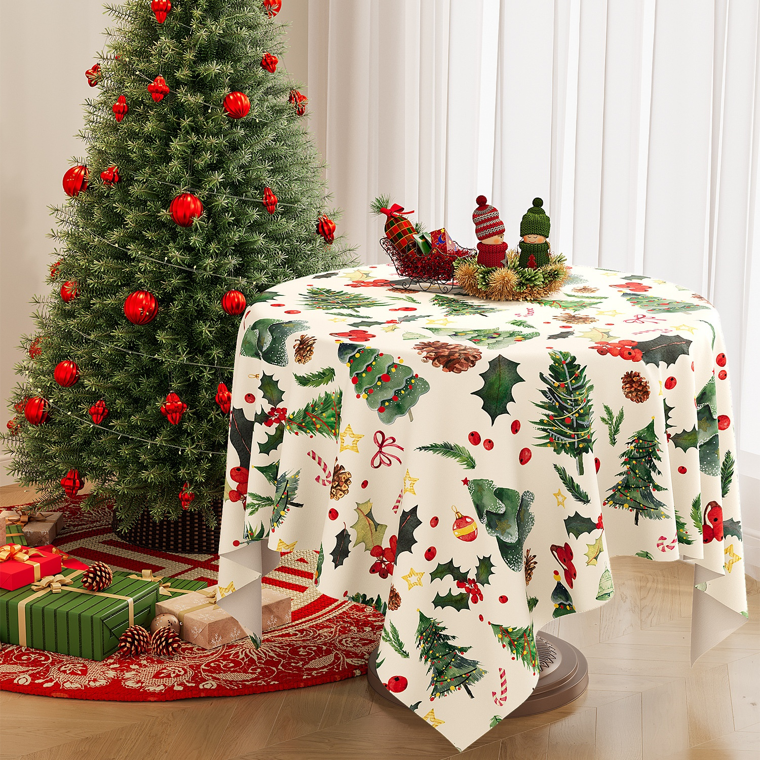 Waterproof & Oil-proof Christmas Party Tablecloth