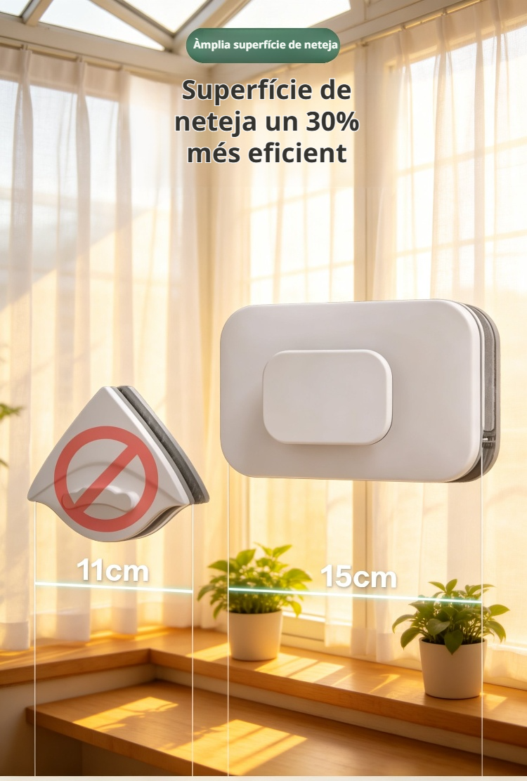 Detall de l'ajust de gruix del JN-limpiacristales magnético