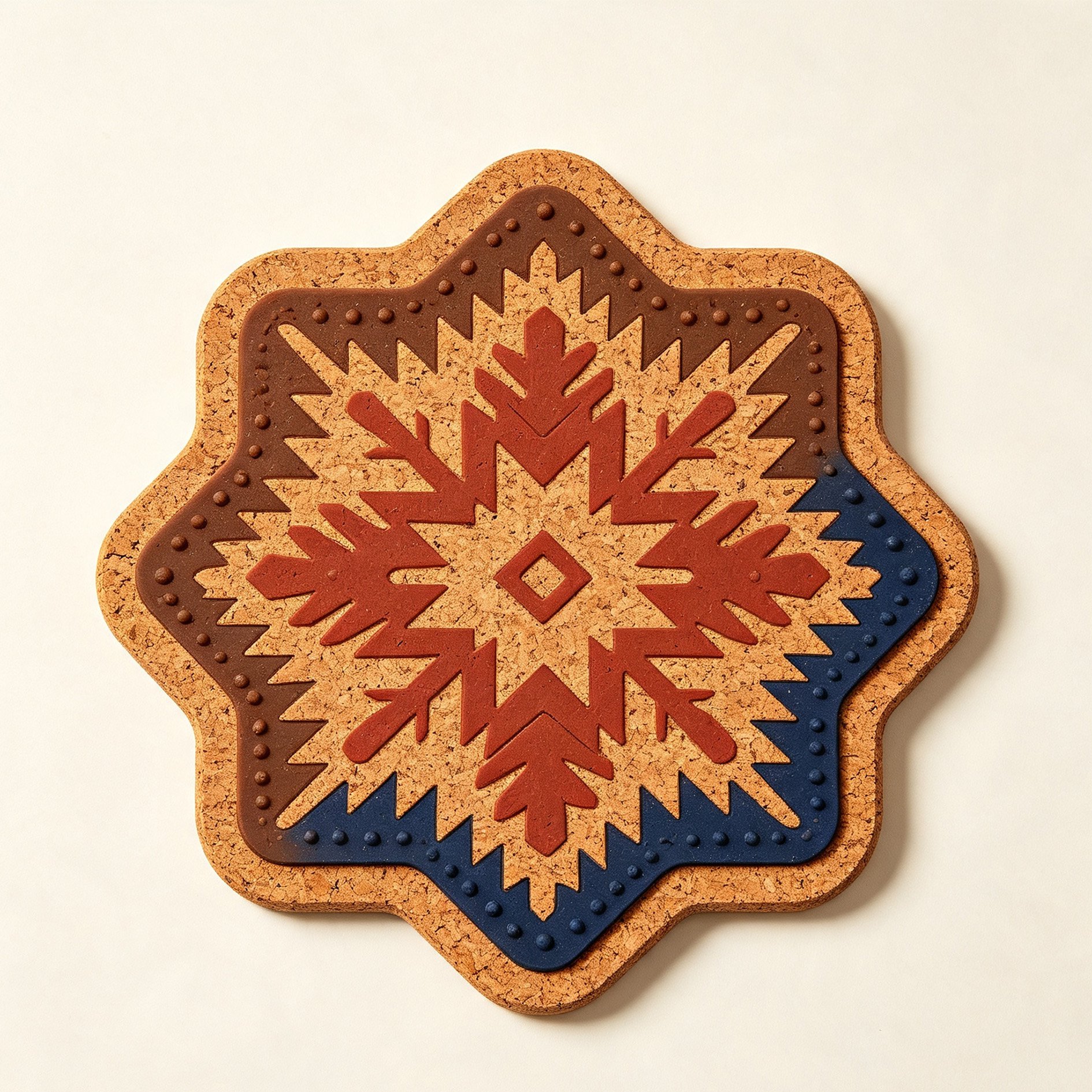 Ethnic Style Octagonal Cork Heat Insulation Pad