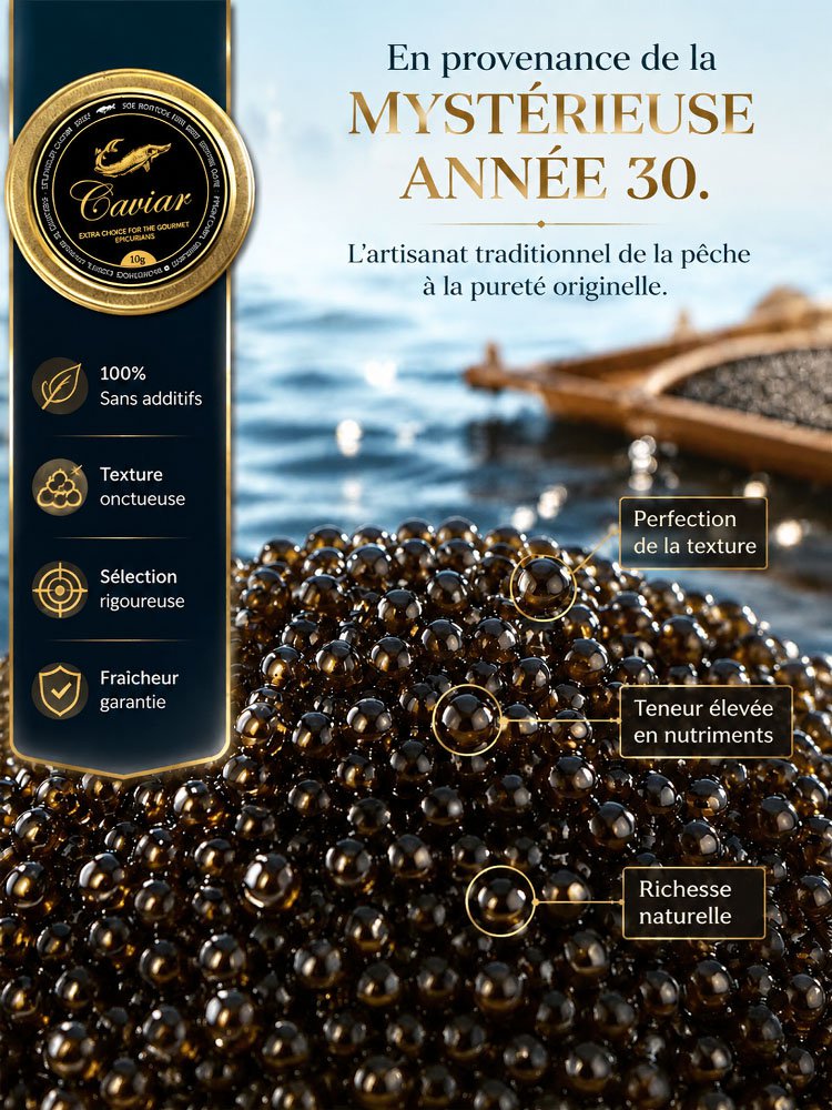 Caviar Premium Certifié Éco UE | 0 Métal Lourd, 0 Microplastique | Traçable CITES