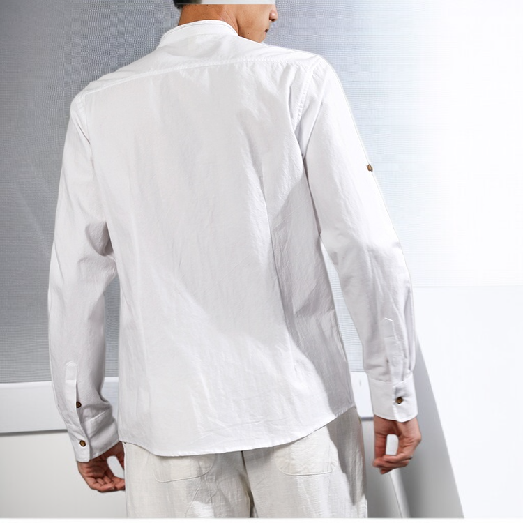 남자 캐주얼 린넨 셔츠 차이나 가을 겨울 셔츠