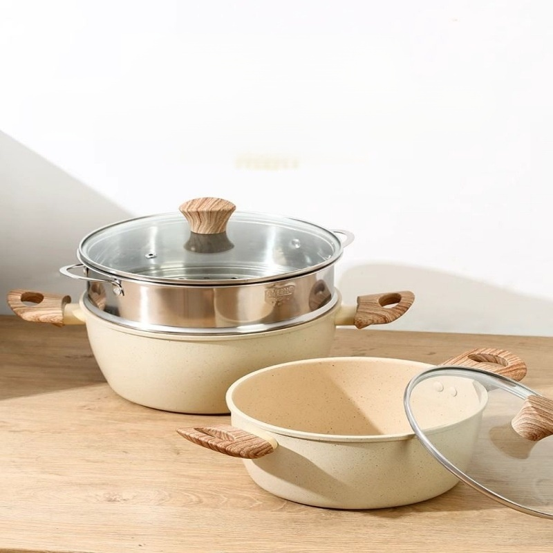 Thickened Glass Lid Multifunctional Stew Pot