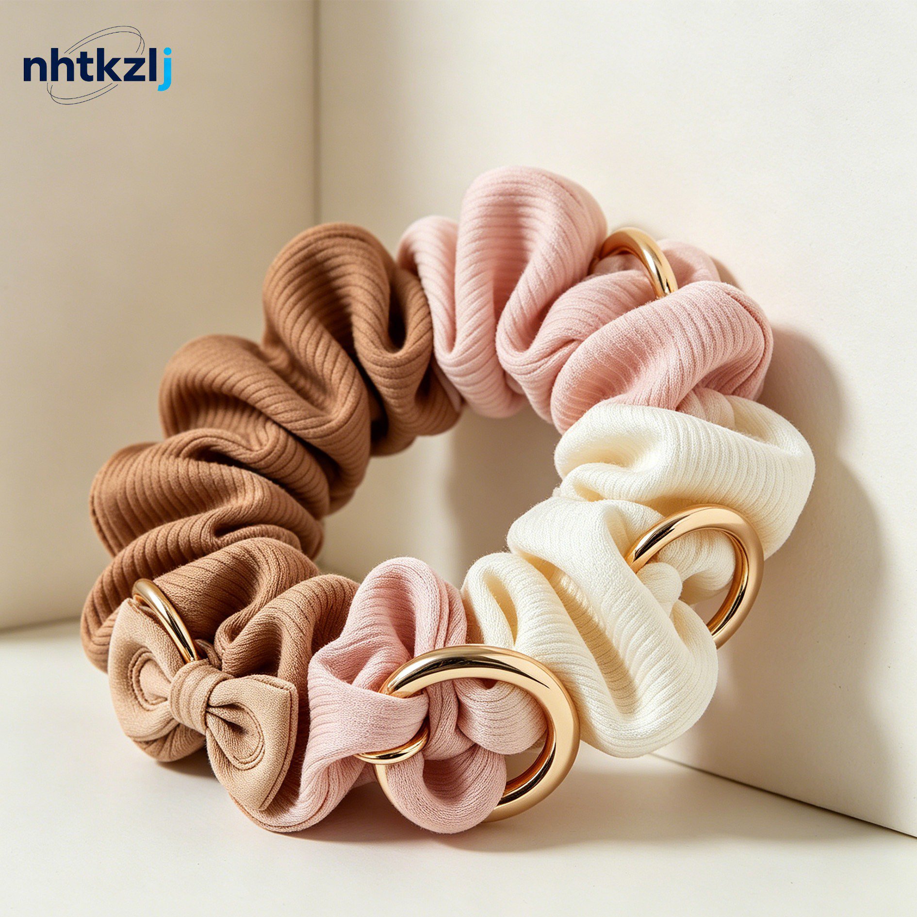 Weiche und elastische gestrickte Haargummis für Damen
