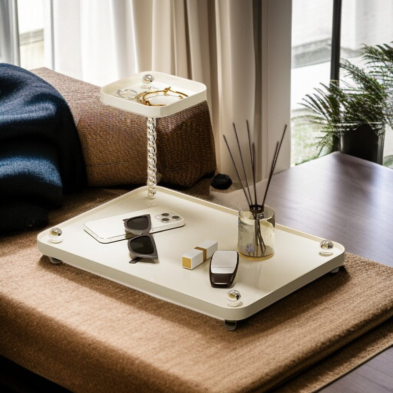 현관 다층 수납 선반 데스크탑 소형 무타공 플라스틱 정리 선반