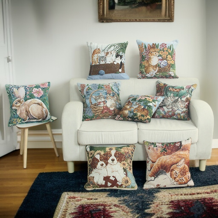 Zestaw dekoracyjny do domu: poduszka i poszewka żakardowa