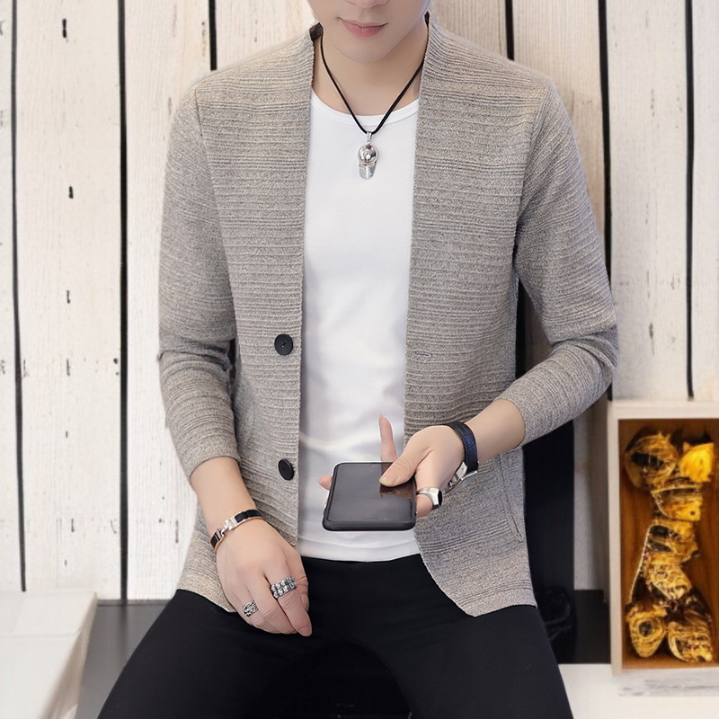남자 니트 가을 카디건 상의 스웨터 코트 남자 니트 카디건 스웨터