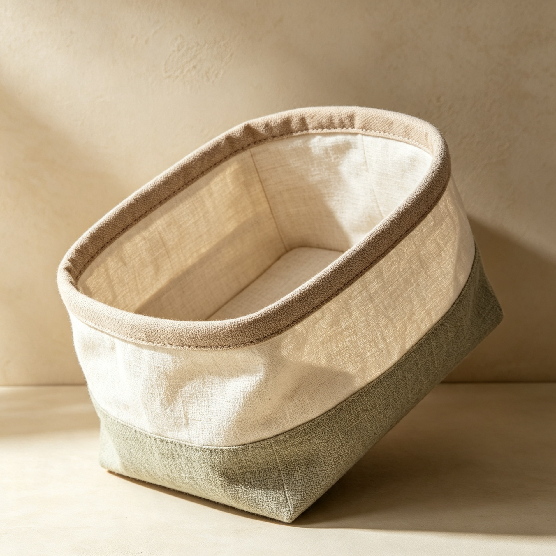 Set of 8 fabric storage baskets neatly arranged on shelves
