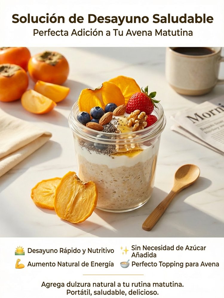 Rodajas de Caqui Seco, Elaboradas con Fruta  Fresca Seleccionada