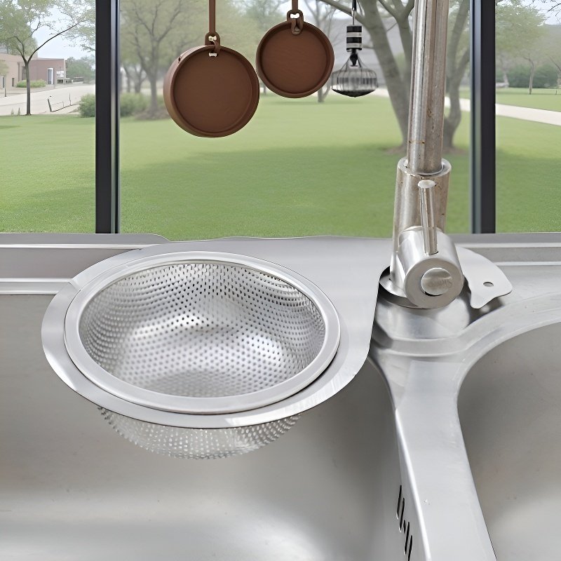 سلة تصريف على شكل بجعة لحوض المطبخ