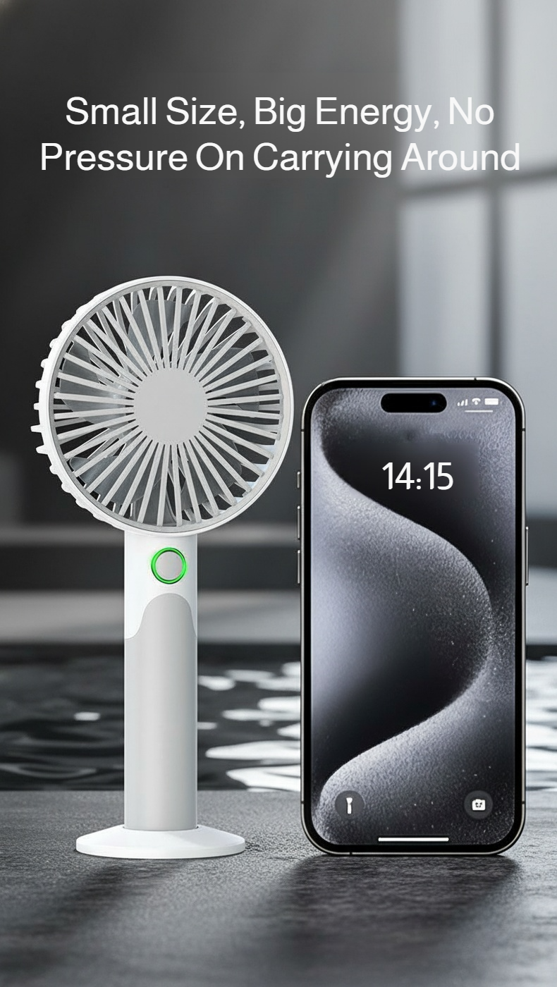 USB powered mini fan with multiple speed settings